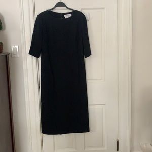 Maxmara Black three quarters sleeve midi dress